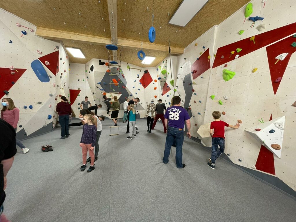 La nuova sala boulder con i bambini