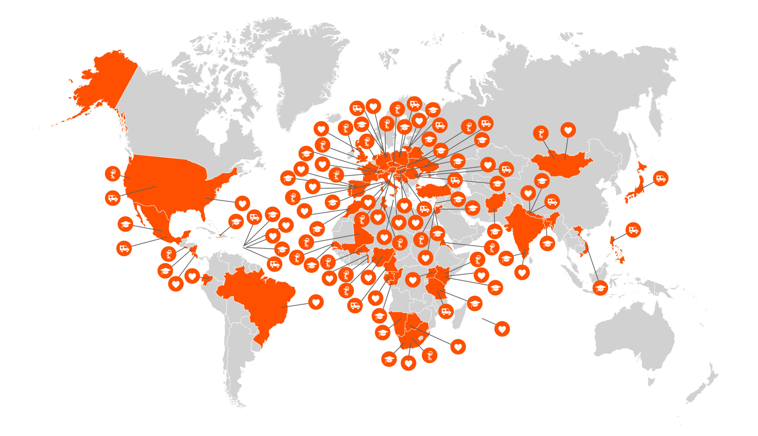 350 projets dans 65 pays